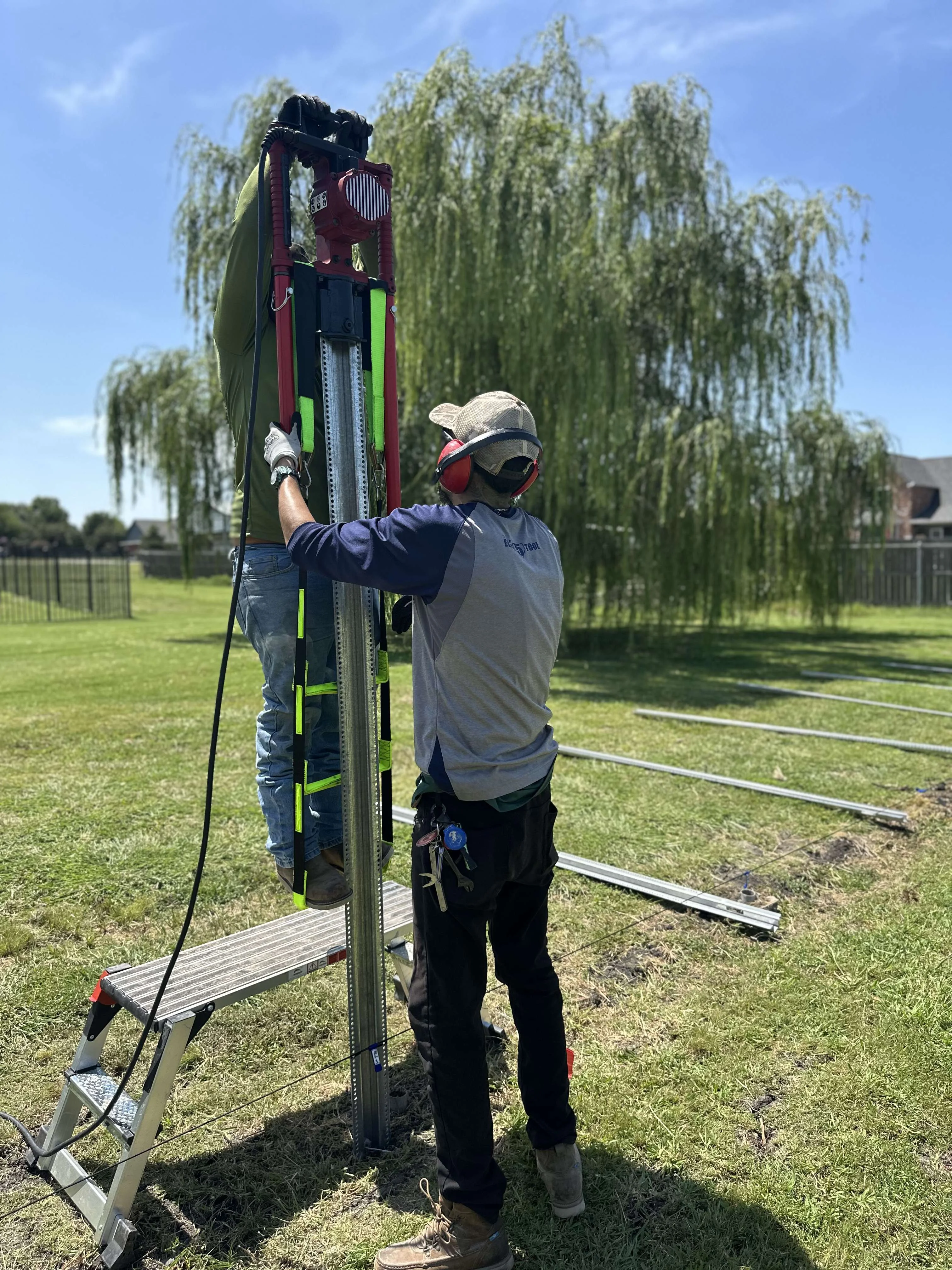 Team member - building a fence